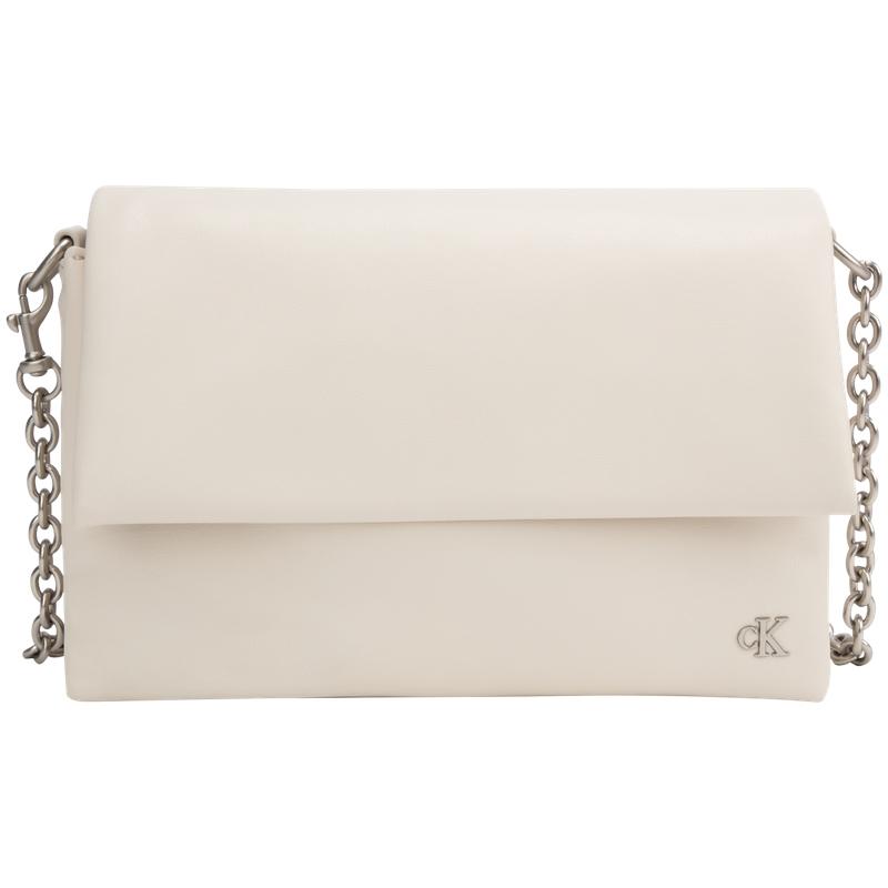 New CALVIN KLEIN Synthetic Material Crossbody Bag Women's Egg Shell Yellow DH3571-QDV