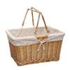 Asdays Handwoven Wicker Picnic Basket, Washable, with Carrying Handle (Type A, Medium: 32 X 23 X 16 Cm)