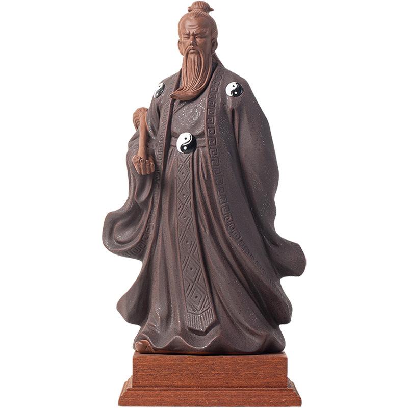 Ceramics Taiji Zhang Sanfeng Legend Figure Statue Wudang School of Chinese Taoism Home Living Room Office Decorative Accessories