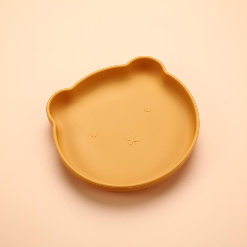 Премиальный силиконовый набор для кормления детей: Устойчивая к высоким температурам, противопадающая присоска и защитная пластина