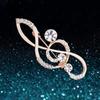 Brooch High-End Sense Niche High-End Women'S Silk Scarf Buckle Alloy Corsage Small Fragrant Wind Pearl Rhinestone High-End