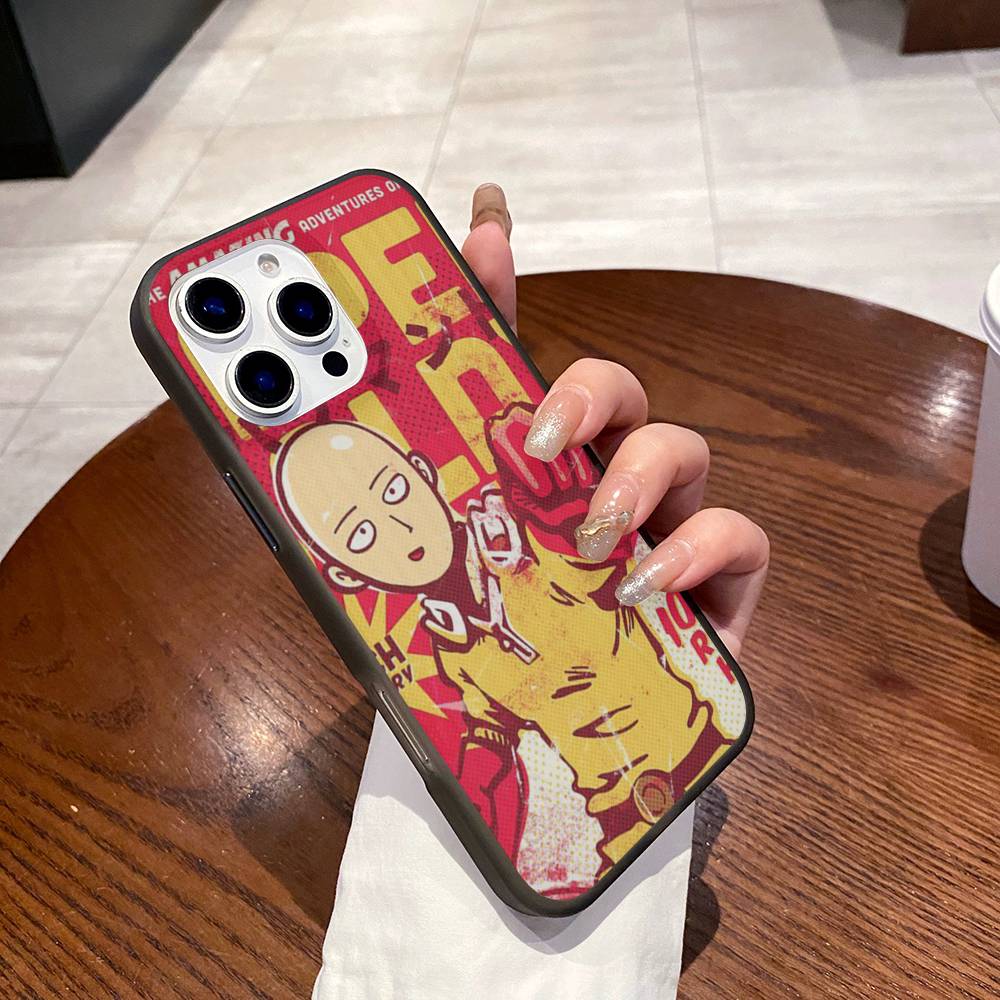 Superhero Anime One Punch Man For IPhone 17 16 15 14 Plus 13 12 11 Pro Max With Shockproof Protective Phone Cover