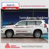 Toyota Prado 10-22 Модели Автомобильная Полоса на Кузов Наклейка на Поясную Линию.