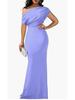 Spring 2024 Women's Off-Shoulder Sleeveless Bodycon Formal Dress