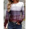 Women's T Shirt Tee Daily Casual Long Sleeve Purple Spring Fall