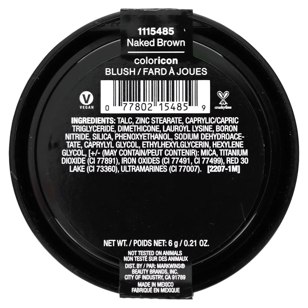 Wet N Wild Coloricon, Blusher, Naked Brown, 6g (0.21oz)