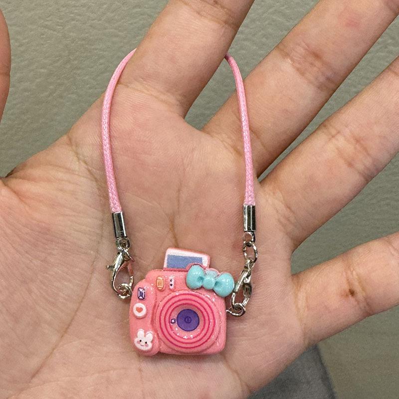 Мультяшный кукольный домик Kawaii Mini Bow Camera Model Подвеска для плюшевых кукол, украшение на шею, аксессуары