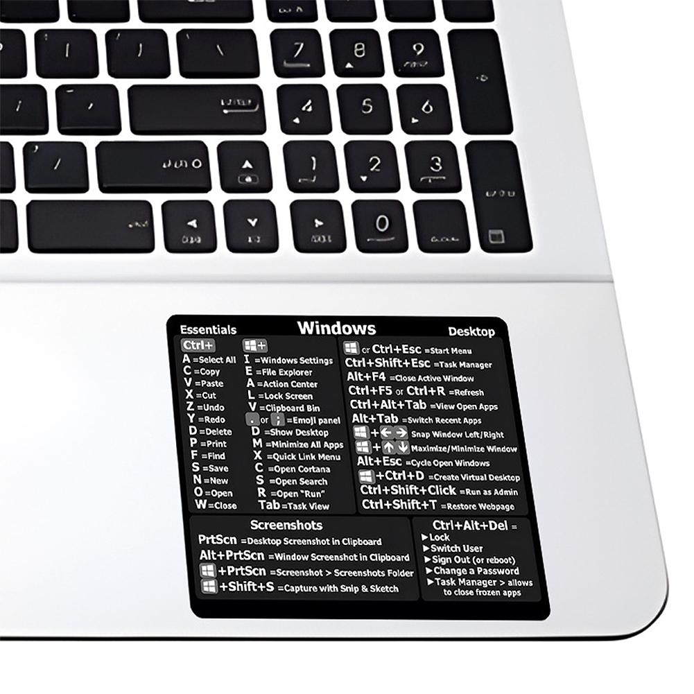 Shortcuts Sticker for Apple Mac OS System Shortcut Key Sticker for 13-16" MacBook Pro 13 /Air 13 Windows Palm Rest