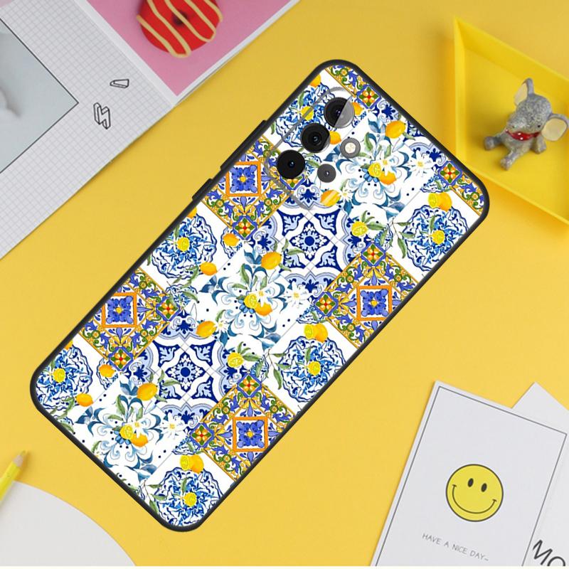 Чехол для телефона Mediterranean Lemon для Samsung Galaxy A14 A34 A54 A12 A32 A52 A51 A71 A53 A33 A13 A15 A25 A35 A55