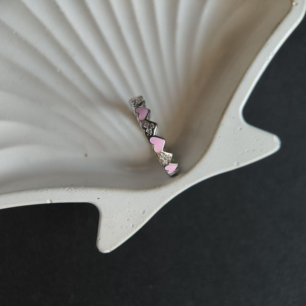 Silver Ring with Enamel, Cubic Zirconias, Item Weight 1.5 G (60002261)