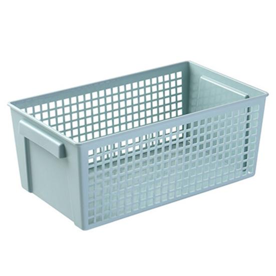 Desktop Storage Box with Handle Large Capacity Strong Load-bearing Hollow Ventilated Drying Storage Basket Makeup Container