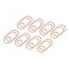 100pcs Paper Clips Portable Heart Shape Rustproof Electroplated Metal Paperclips Office Supplies Rose Gold
