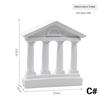 Architecture Model Roman Column Greek Temple Building Model Home Decoration European Decorative Plaster Pillar Resin Sculpture