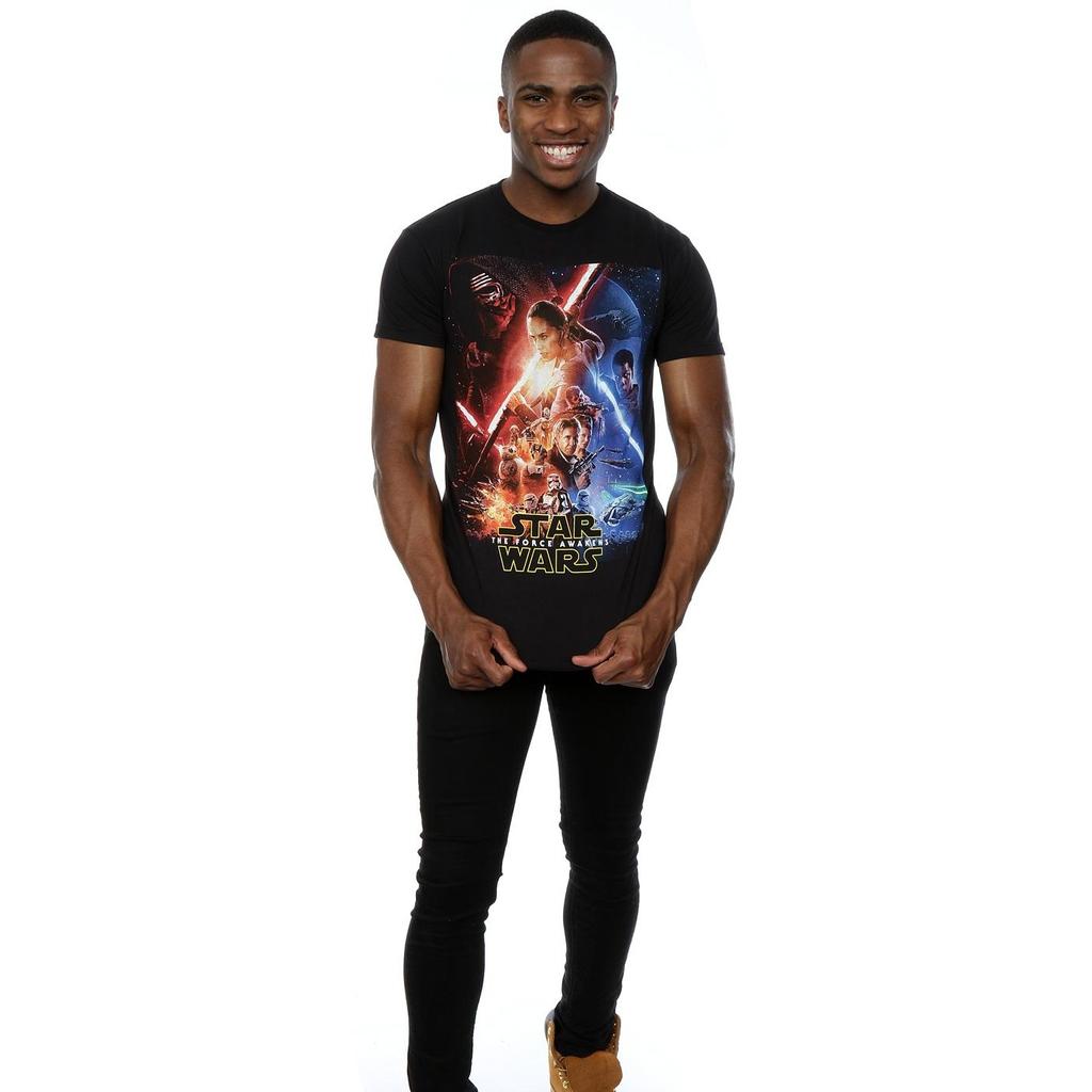 STAR WARS Mens Force Awakens Poster T-Shirt