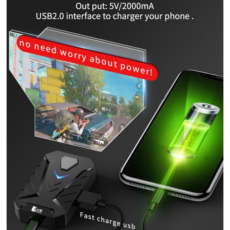 Игровой конвертер Bluetooth 5.0 Мобильный контроллер Игровая клавиатура Конвертер мыши для Android