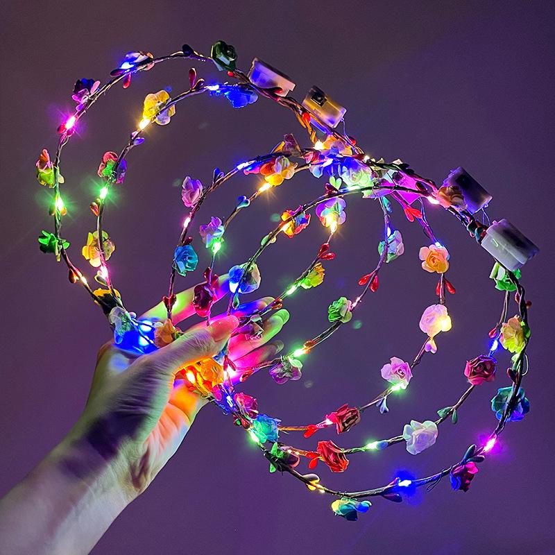 LED Luminous Hair Ring: Colorful Flashing Headband for Christmas & Events