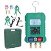 Digital Display Manifold Gauge Set Anti Slip Shock Absorbing Refrigerant Vacuum Pressure Gauge