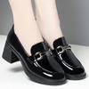 Туфли на платформе Женские лоферы 2025 Новые Натуральная кожа Женские туфли на высоком каблуке Британский стиль Женская обувь Дамская Вечерняя Элегантная Обувь
