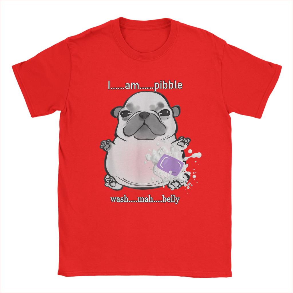 Мужские футболки I Am Pibble Wash My Belly Pibble Meme Смешные собаки Мозговая гниль Хлопковая одежда Смешная футболка с круглым вырезом Футболки большого размера