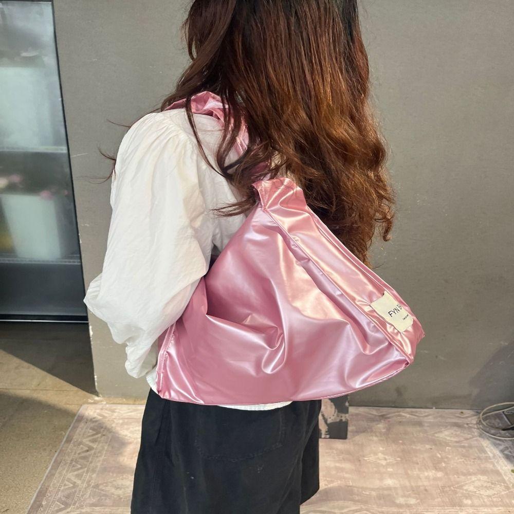 Handbag Drawstring Bag Korean Style Tote Bag Sweet Pleated Nylon Shoulder Bag  Women