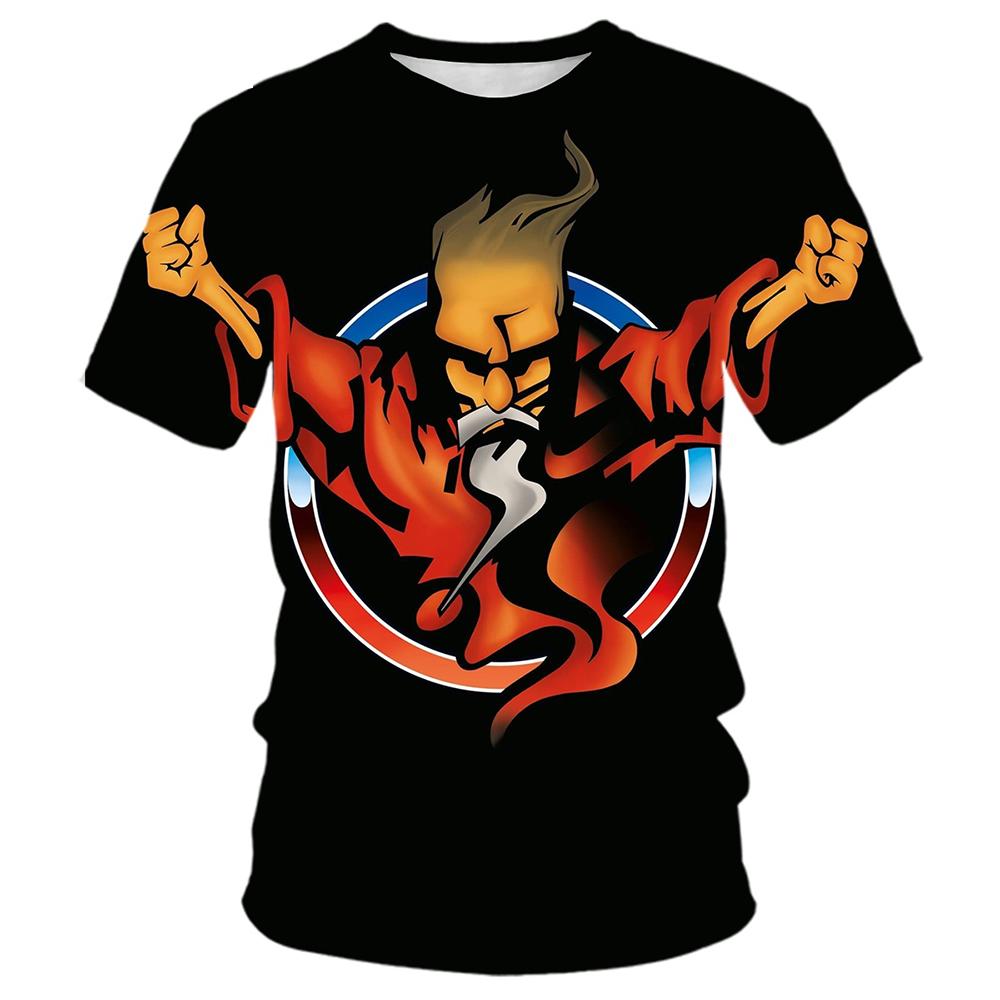 Летний модный тренд Мужская футболка с 3D-принтом, с принтом, персонализированная, с крутыми узорами, повседневная, удобная, с коротким рукавом