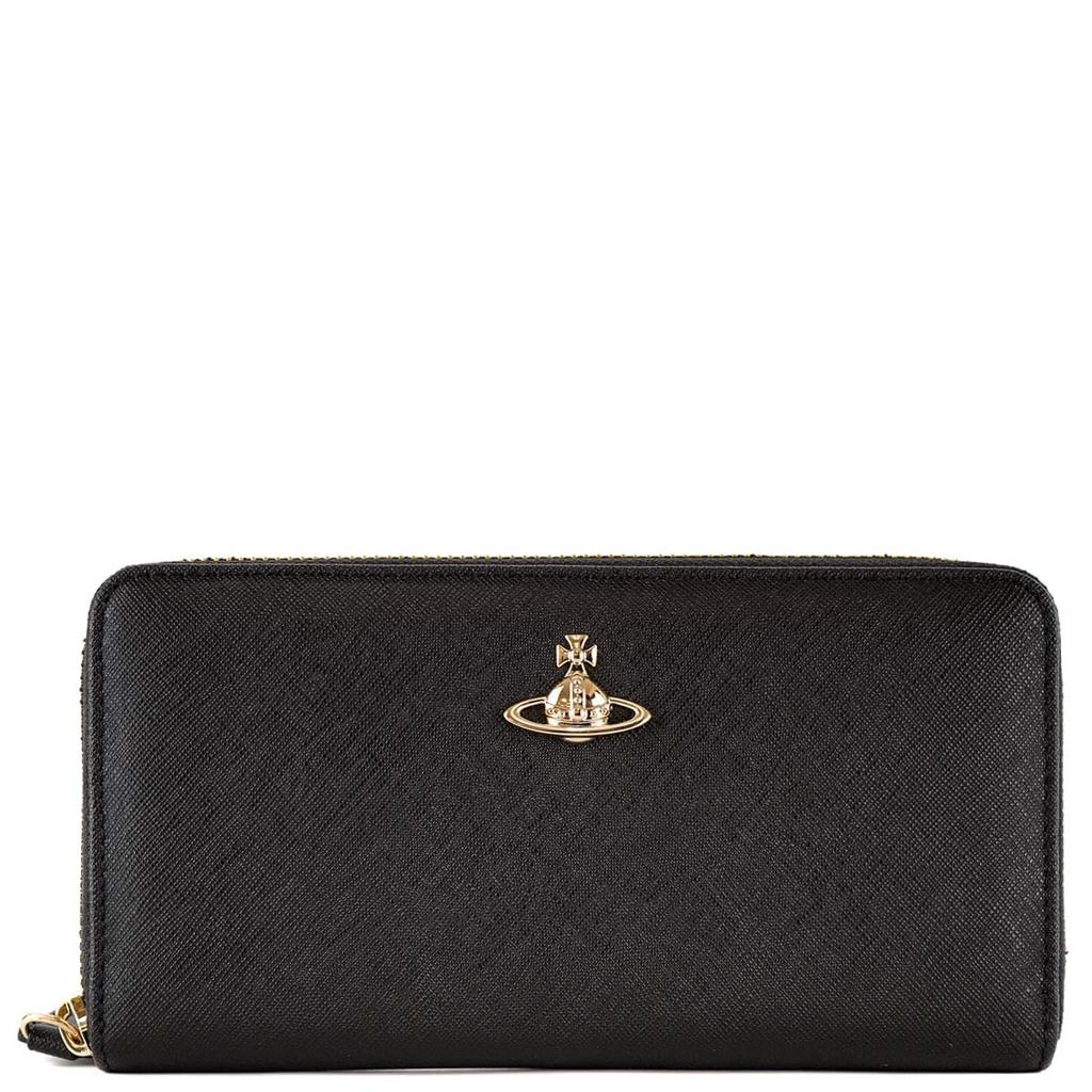 Long Wallet 51050023 L001N SAFFIANO CLASSIC ZIP ROUND WALLET N403PF BLACK [Vivienne Westwood] Women's [Item]