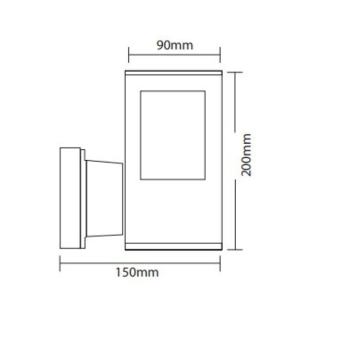 Applique Kavak SQ-2 Noir E27 60W