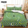 Psychedelic Swirl Duvet Cover Luxury Abstract Geometric Bedding Set Chic 3D Comforter Cover King For Girls Adults Bedroom Decor