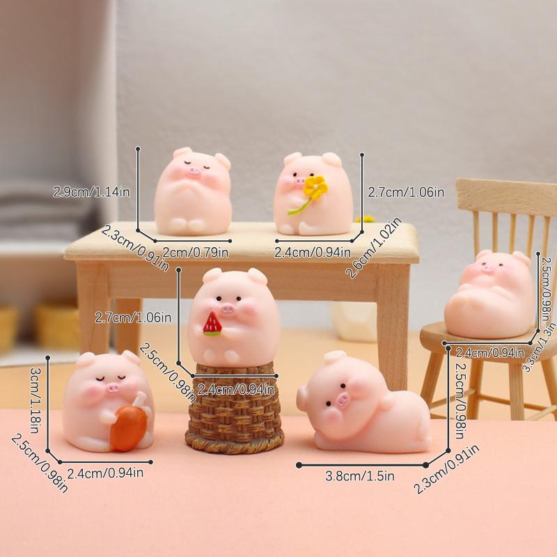Мини милая фигурка свиньи, модель животного, мох, микропейзаж, домашний декор, миниатюра