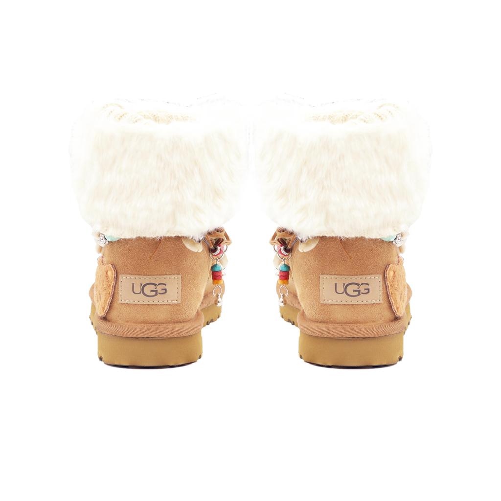 UGG CLASSIC MINI Медвежонок Мокко Новое Поступление Коробка Овчина Термо Водонепроницаемые Короткие Снегоступы Женские Коричневые 1016222-CHE(Команда-)