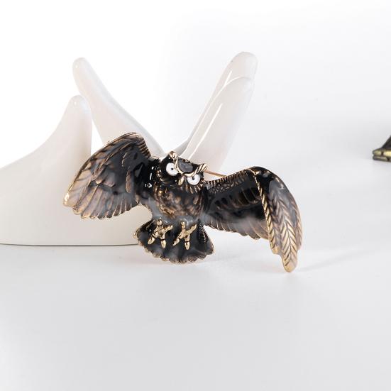 Fashion Vintage Women Owl Shape Flying Jewelry Brooch Pin Clothes Accessory Gift