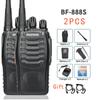 2pcs Baofeng BF 888S Pro Walkie Talkie Dual Band Portable Long Range UHF 400-470MHz Portable Ham Two Way Radio for Hunting