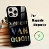 Чехол для телефона Ван Гог для iPhone 17, 16, 15, 14, 13, 12, 11 Plus, Pro, Магнитный с беспроводной зарядкой Magsafe