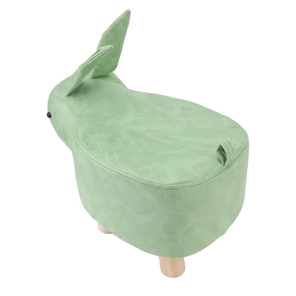 Мультяшный табурет в форме животного Детский Домашний Гостиная Милый Деревянный Пуфик для Игровой комнаты Двор Зеленый