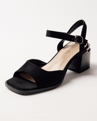 Босоножки на каблуке Aifоrmaria 377021968 36 черные замша