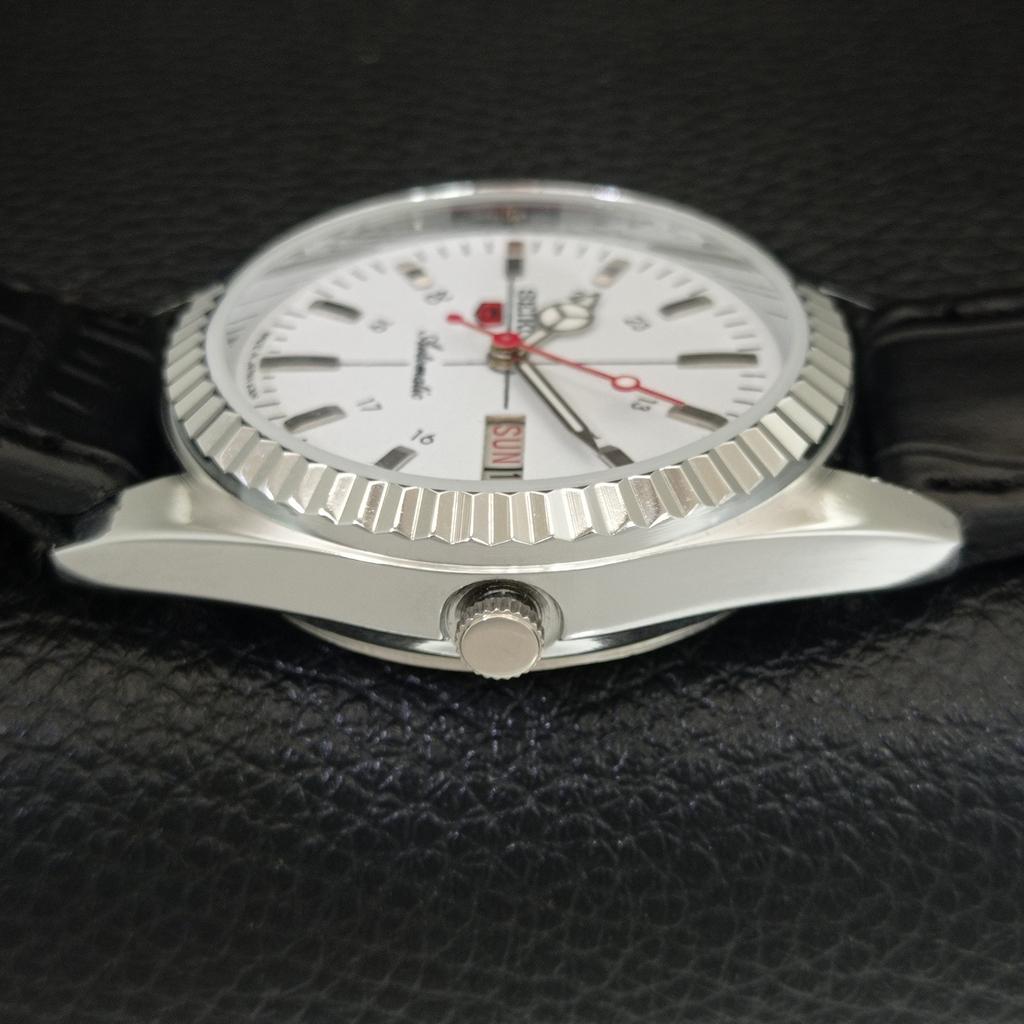 ВИНТАЖНЫЕ ОТРЕМОНТИРОВАННЫЕ МУЖСКИЕ АВТОМАТИЧЕСКИЕ ЧАСЫ SEIKO 5 6309A ЯПОНИЯ БЕЛЫЙ ЦВЕТ a442824-1