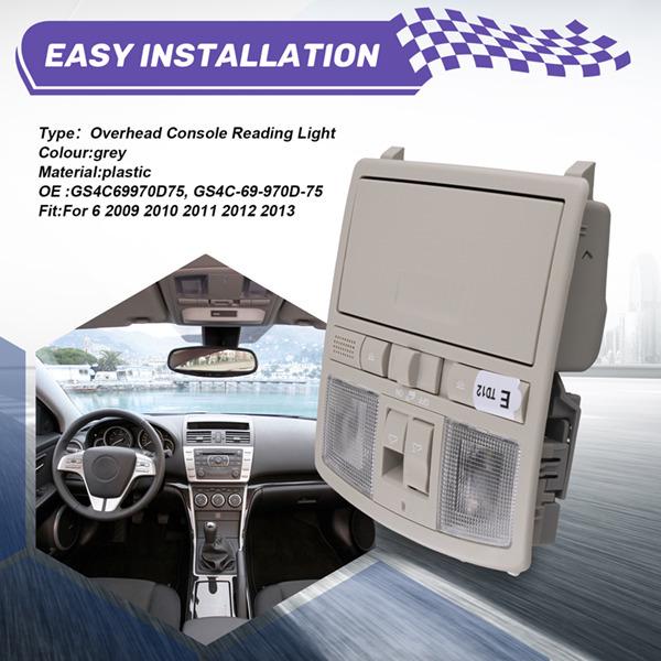 GS4C69970D75: Compatible with 2009-2013 Mazda 6 Reading Light Assembly GS4C-69-970D-75