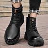 High Top Genuine Leather Men Boots Breathable British Formal Dress Shoes Luxury Ankle Boots for Mens Motorcycle Boots Work Boots