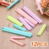 12PCS Food Snack Package Bag Sealing Plastic Clips For Packages Kitchen Storage And Organization Items Accessories