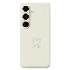 For Samsung Galaxy S24 FE Case White Love Pattern Printing Straight Edge TPU Phone Back Cover