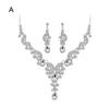 Мода свадьба искусственный кристалл горный хрусталь декор ожерелье серьги комплект ювелирных изделий