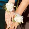 1 шт. свадебные аксессуары для подружек невесты на запястье жениха искусственные цветы на запястье цветок розы свадебные бутоньерки для жениха