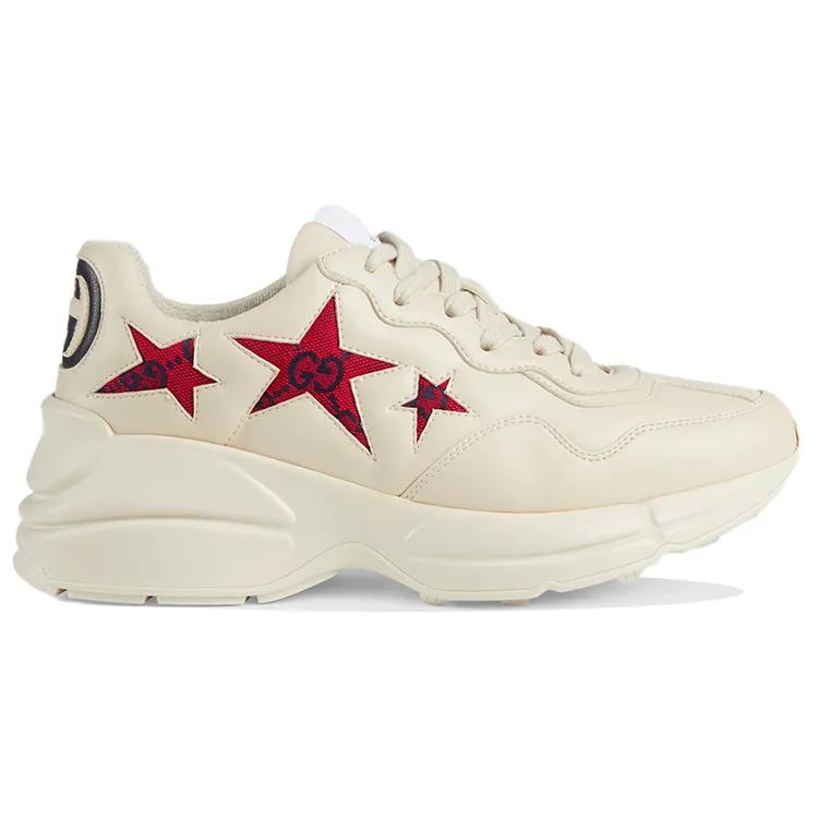 GUCCI Rhyton Comfortable Low top Chunky Sneakers Women's Ivory White (Unisex) Chunky Sneakers 664962 2SHC0 9560