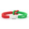 Noter Stylish Christmas String Bracelet Men Women Grade A 4mm Cord Red Green Bicolor Charm Braslet Versatile Accessories Joias