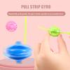 10/40Pcs Pull Strip Spinning Top Toy Kids Colorful Plastic Gyroscope Portable Mini Spinner