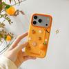 For iPhone 17 Pro Max Silicone Case Cute Orange Shape Pendant Shockproof Phone Back Cover