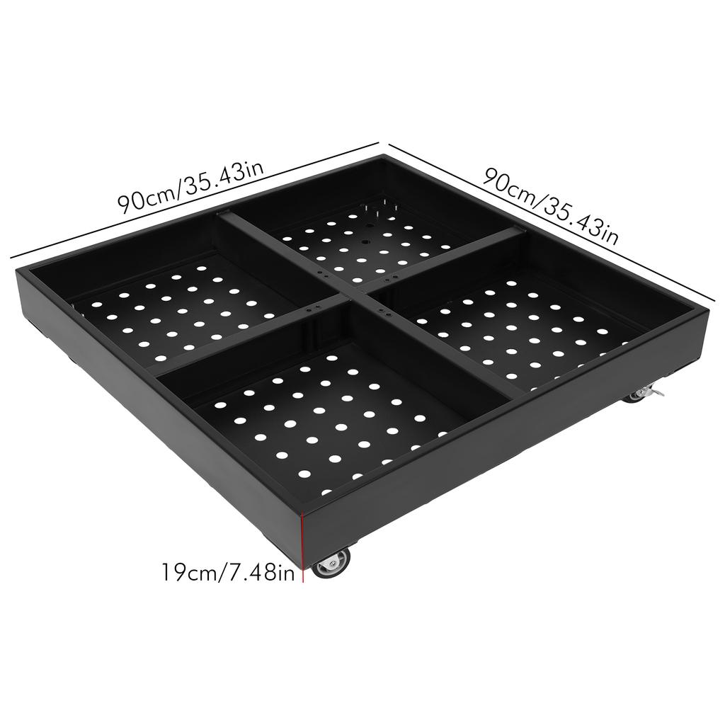 Patio Umbrella Base Fillable Umbrella Holder Metal Cantilever Umbrella Base for Outdoor Patio Garden Deck Poolside Lawn