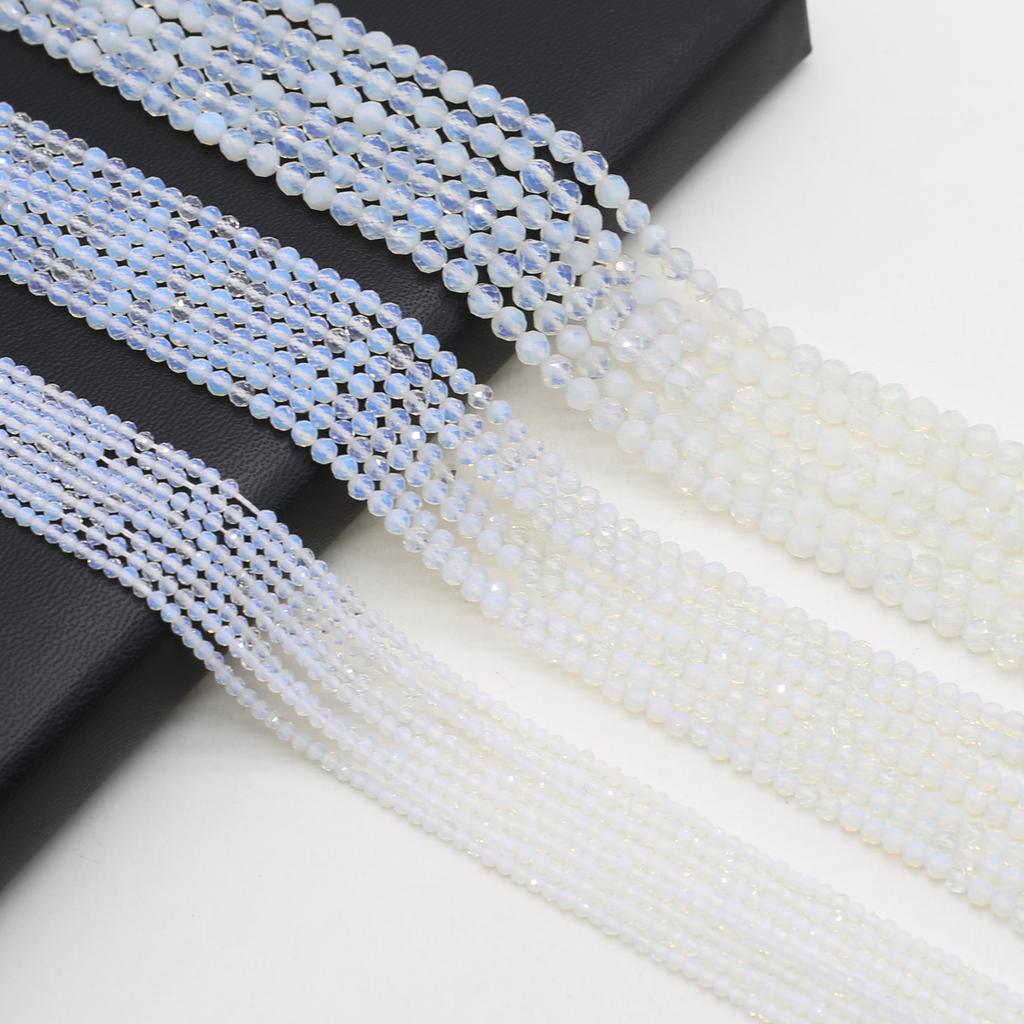 Бусины из натурального камня опал круглые граненые бусины подвески для изготовления ювелирных изделий DIY ожерелье браслет серьги аксессуар