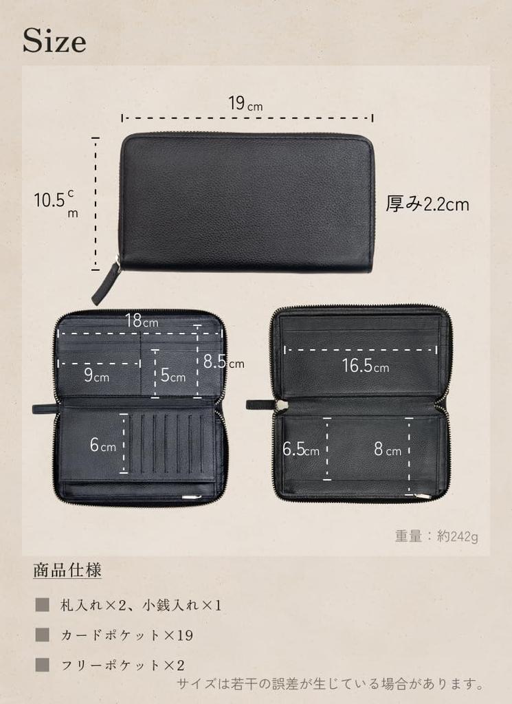 [LIB] Полностью открывающийся кошелек-портмоне на молнии, Водоотталкивающая натуральная кожа, Унисекс, Большая вместимость, 21 карман, Вертикальные слоты для карт,