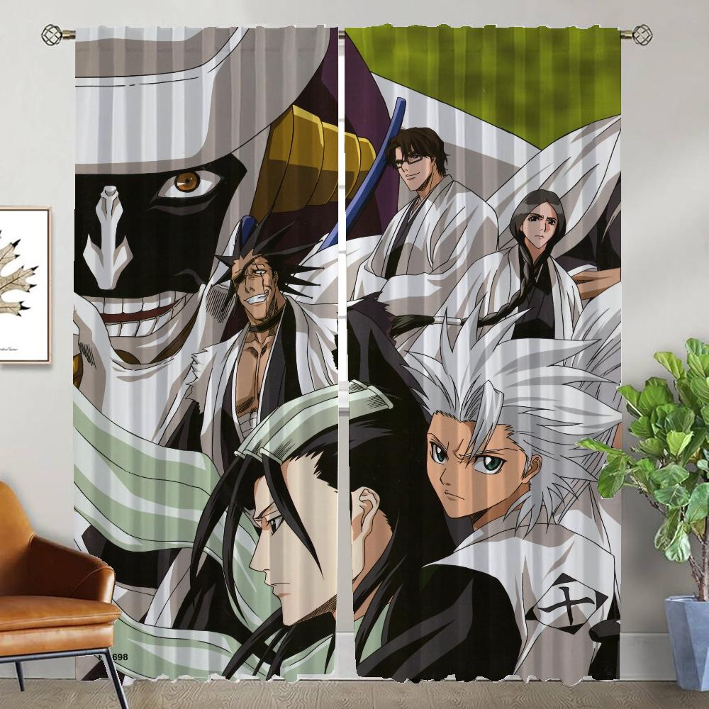 BLEACH Blackout Curtain for Room 2 Panel Curtains Детская комната Домашний интерьер Шторы Хэллоуин Украшения Разделительные жалюзи Гостиная